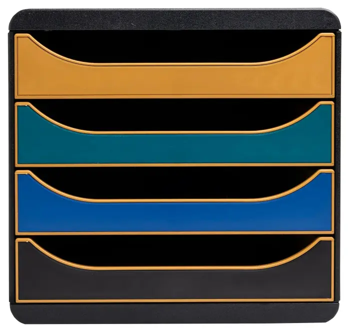 Module de classement Big Box 4 tiroirs Neo Deco - Couleurs assorties