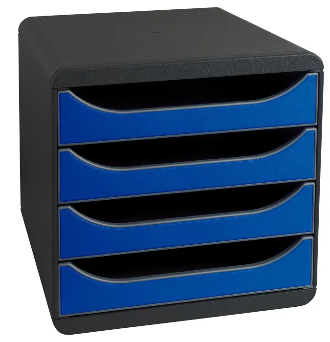 Module de classement Big Box 4 tiroirs Iderama - Bleu royal