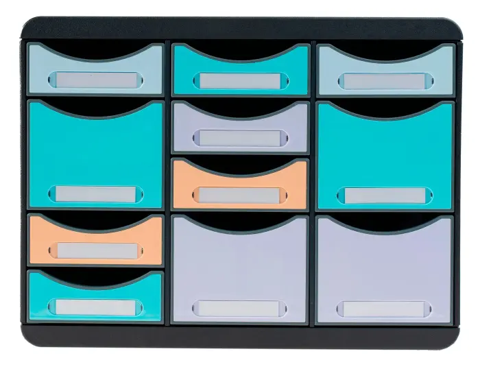 Moule de classement Storebox Multi 11 tiroirs Aquarel - Couleurs assorties