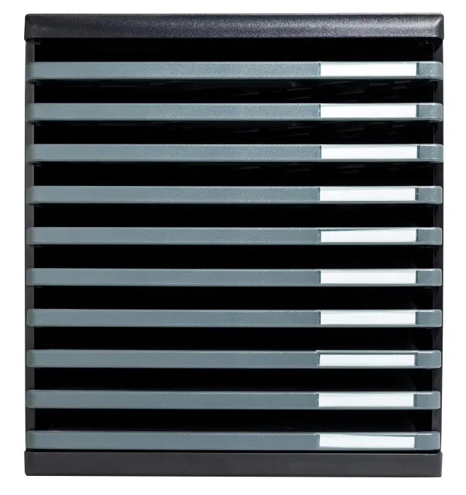 Module de classement Modulo Ecoblack 10 tiroirs ouverts - Gris foncé