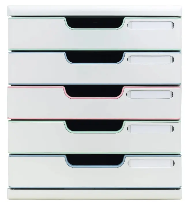 Module de classement Modulo 5 tiroirs Autentik - Couleurs assorties