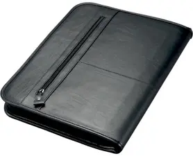Alassio Serviette classeur "LIMONE", A4, cuir nappa, noir