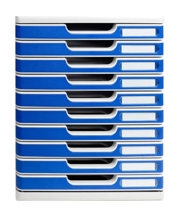 Module de classement Modulo Office10 tiroirs fermés - Bleu
