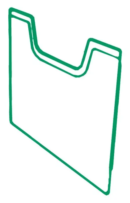 Plaque de recouvrement A4 vertical - Vert bouteille