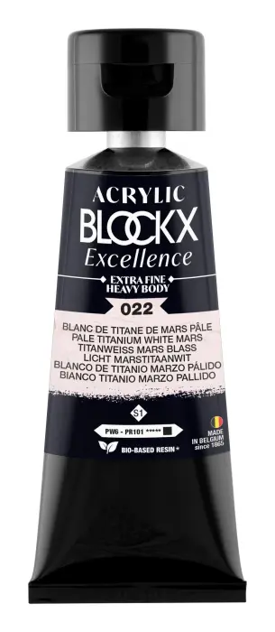 Peinture acrylique extra-fine fine tube 75ml - Blanc de titane de mars pâle - New