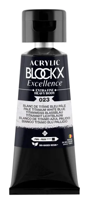 Peinture acrylique extra-fine fine tube 75ml - Blanc de titane bleu pâle - New