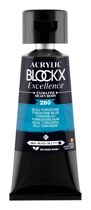 Peinture acrylique extra-fine fine tube 75ml - Bleu turquoise - New