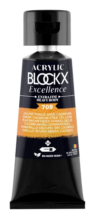 Peinture acrylique extra-fine fine tube 75ml - Jaune foncé sans cadmium - New