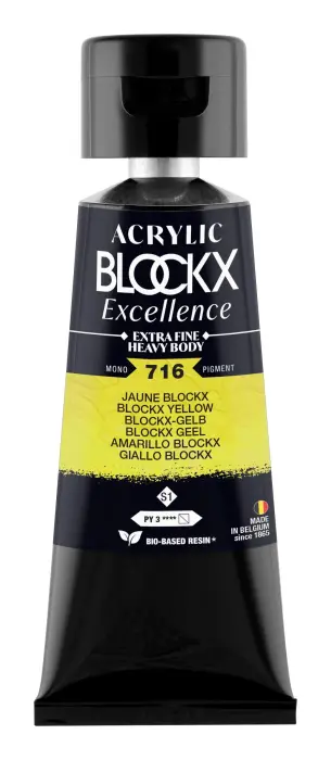 Peinture acrylique extra-fine fine tube 75ml - Jaune blockx - New