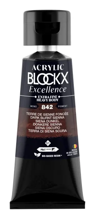 Peinture acrylique extra-fine fine tube 75ml - Terre de Sienne foncée - New