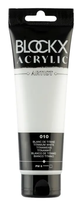 Peinture acrylique fine tube 120ml - Blanc de titane
