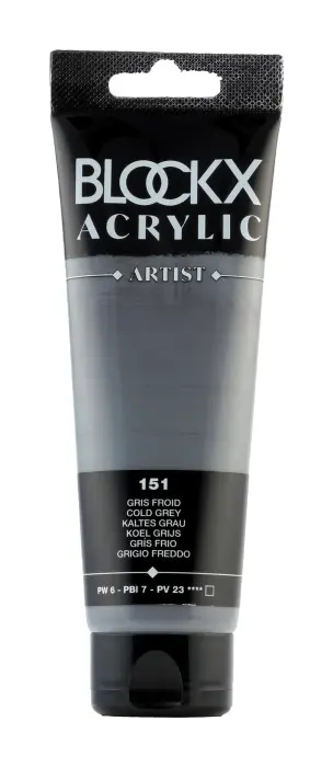 Peinture acrylique fine tube 120ml - Gris froid
