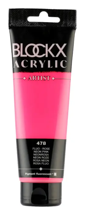 Peinture acrylique fine tube 120ml - Rose fluo