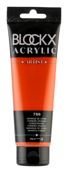 Peinture acrylique fine tube 120ml - Orange de Chine