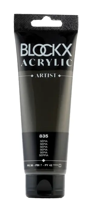 Peinture acrylique fine tube 120ml - Sépia