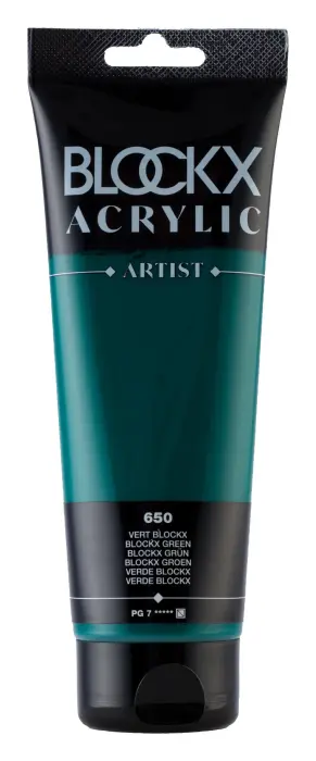 Peinture acrylique fine tube 250ml - Vert blockx