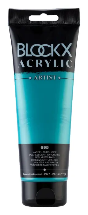 Peinture acrylique fine tube 250ml - Turquoise nacré