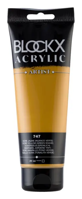 Peinture acrylique fine tube 250ml - Ocre jaune (nuance verte)