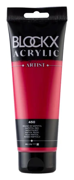Peinture acrylique fine tube 250ml - Rouge de Naphtol