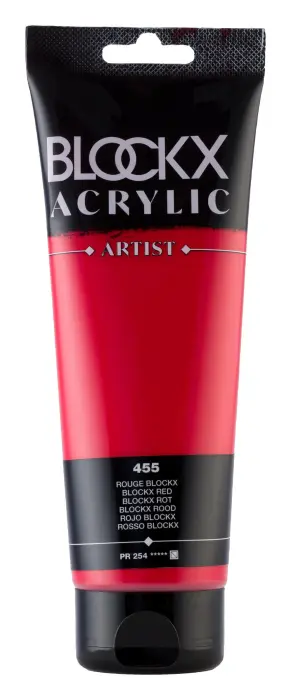 Peinture acrylique fine tube 250ml - Rouge blockx