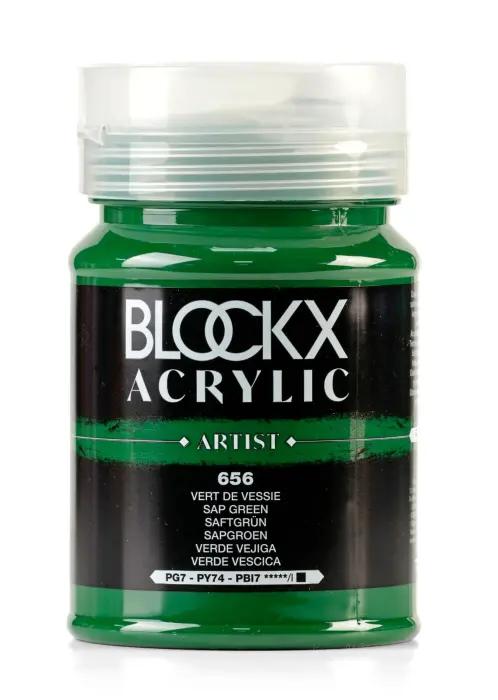 Peinture acrylique fine pot 500ml - Vert de vessie