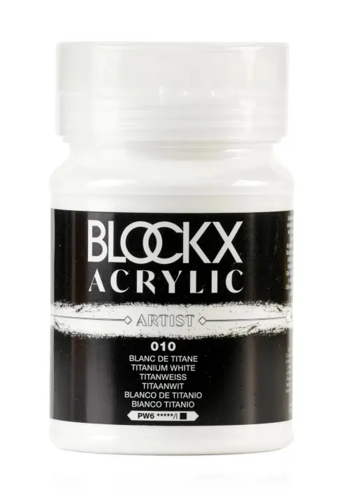 Peinture acrylique fine pot 500ml - Blanc de titane