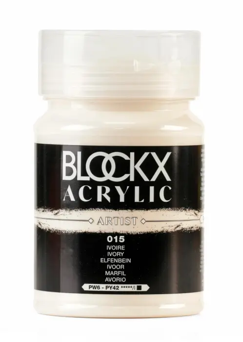 Peinture acrylique fine pot 500ml - Ivoire