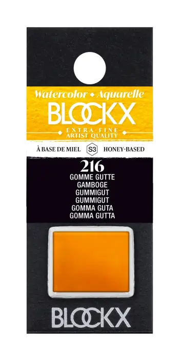 Aquarelle extra-fine demi-godet - Gomme gutte