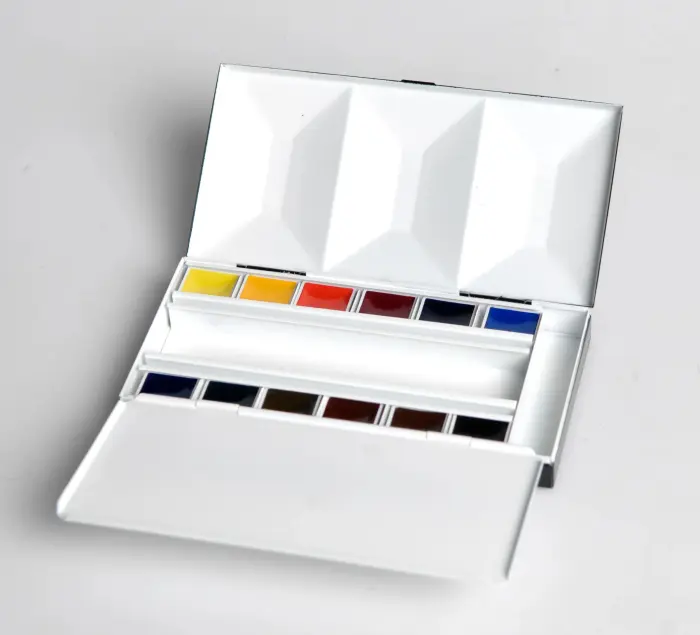 Aquarelle Boite Bijou 12 demi-godets