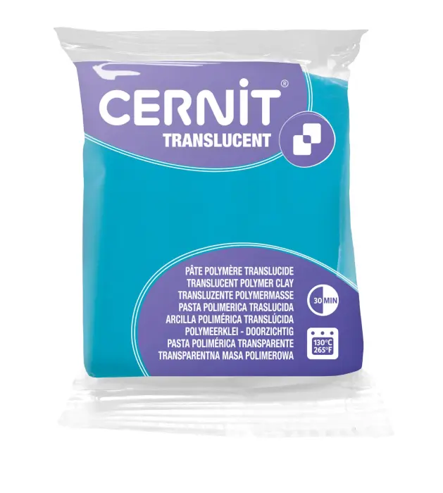 Cernit TRANSLUCENT 56 g Bleu turquoise - Bleu turquoise
