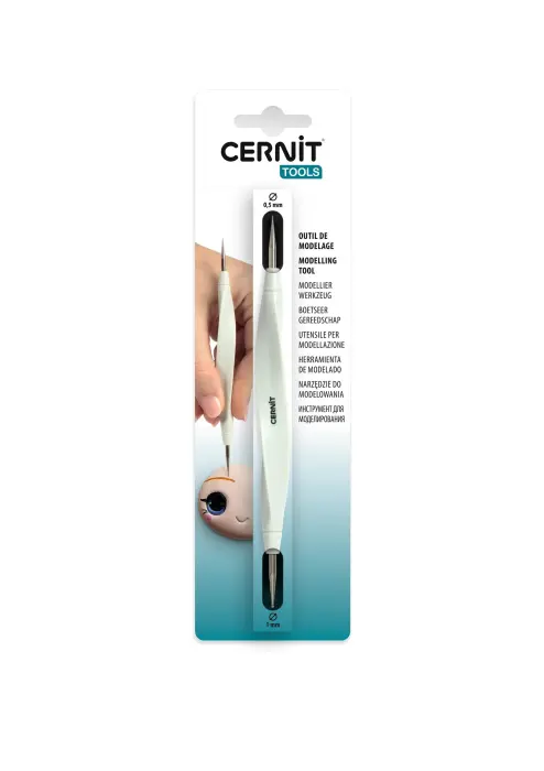 Cernit outil avec boules métal 1mm/0,5mm - Acier