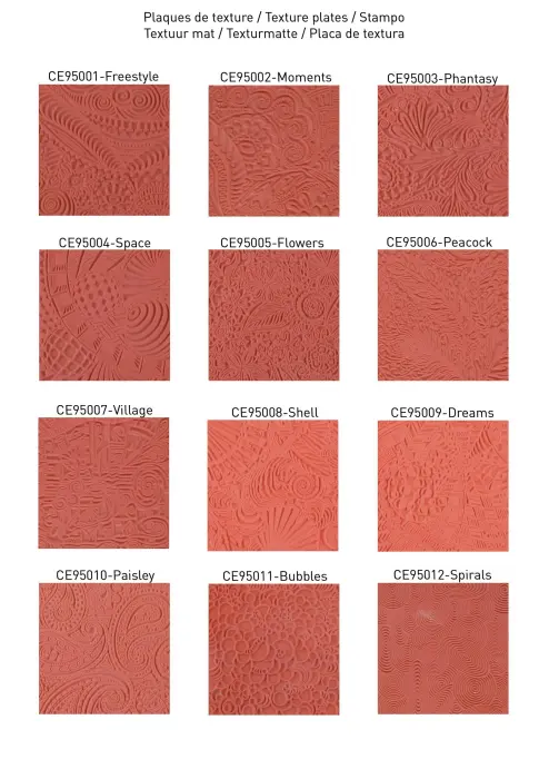 Cernit plaque de texture Freestyle - Gris
