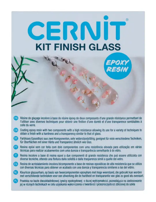 Cernit kit finish glass 120 ml + 60 ml - Transparent