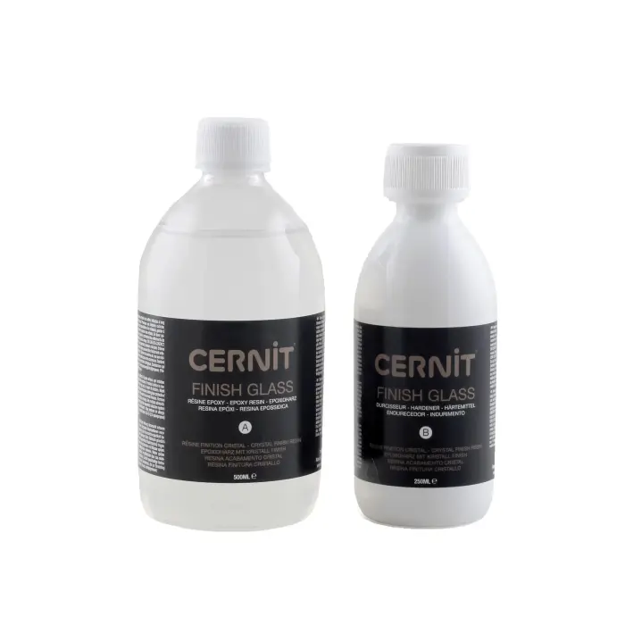Cernit kit finish glass 500 ml + 250 ml - Transparent