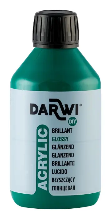 Darwi Flacon de 250 ml de Peinture Acrylique Universelle Brillante - Vert sapin