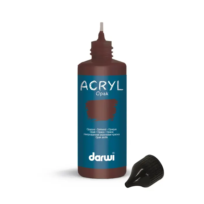 Darwi Flacon de 80 ml de Peinture Acrylique Universelle Opaque - Chocolat