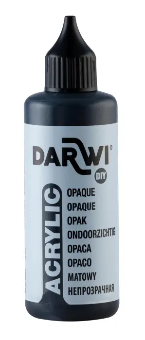 Darwi Flacon de 80ml Peinture Acrylique Universelle Opaque - Noir