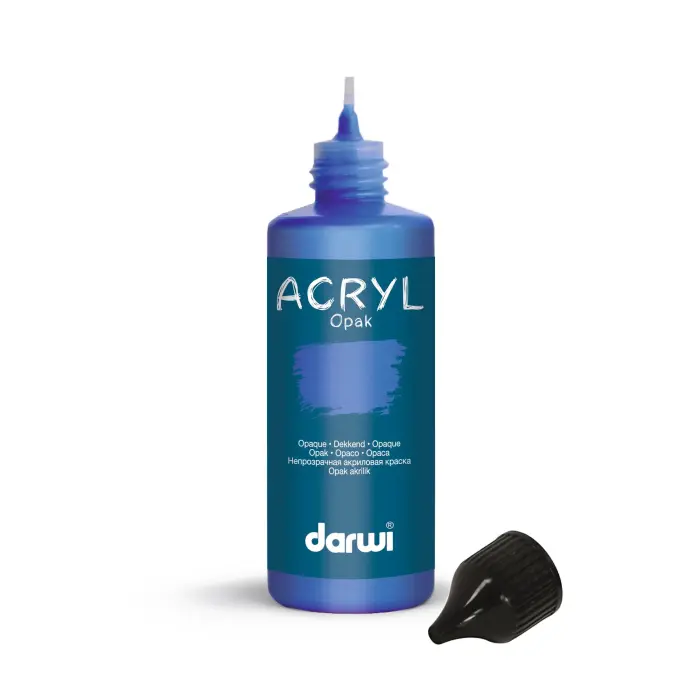 Darwi Flacon de 80 ml de Peinture Acrylique Universelle Opaque - Indigo