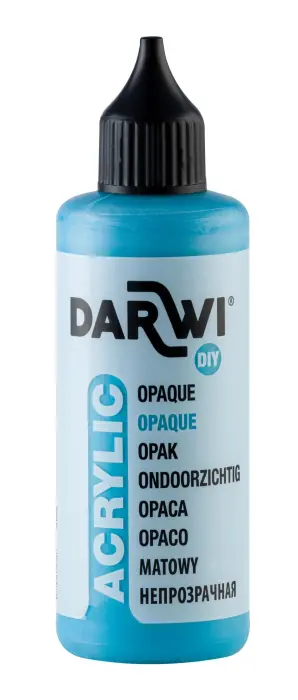Darwi Flacon de 80 ml de Peinture Acrylique Universelle Opaque - Bleu lagon