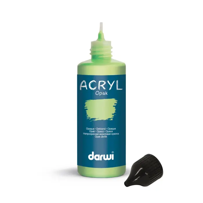 Darwi Flacon de 80 ml de Peinture Acrylique Universelle Opaque - Vert pastel