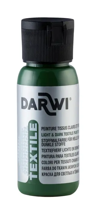 DARWI Flacon de 50 ml de Peinture Textile Opaque - Vert avocat
