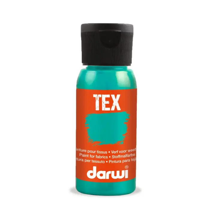 DARWI Flacon de 50 ml de Peinture Textile Nacrée - Emeraude nacré