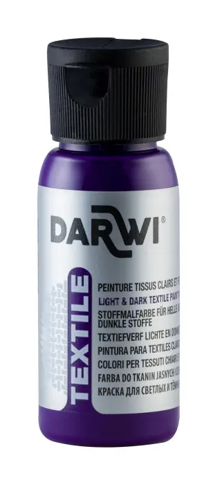 DARWI Flacon de 50 ml de Peinture Textile Opaque - Violet