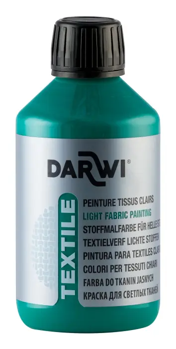 DARWI Flacon de 250 ml de Peinture Textile Opaque - Vert sapin