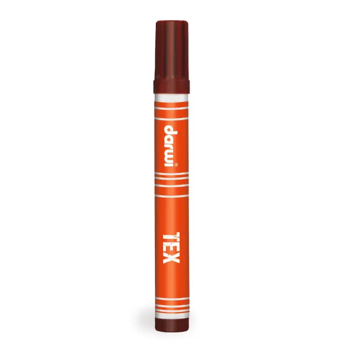 DARWI Marqueur Peinture Textile Pointe Conique Fine 3mm - Marron foncé