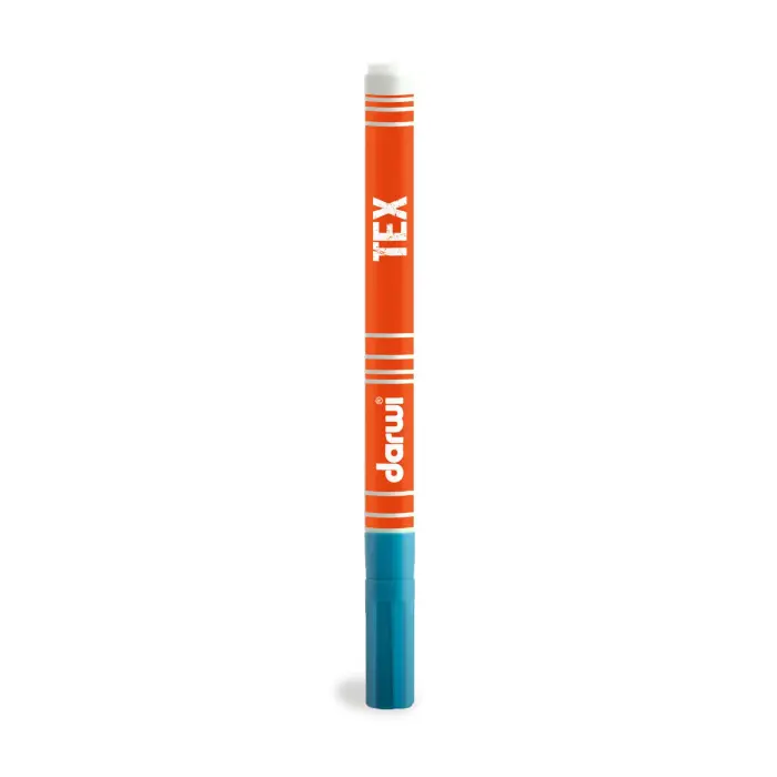 DARWI Marqueur Peinture Textile Pointe Conique Fine 1mm - Bleu