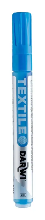 DARWI Marqueur Peinture Textile Opaque Pointe Conique Fine 2mm - Bleu foncé