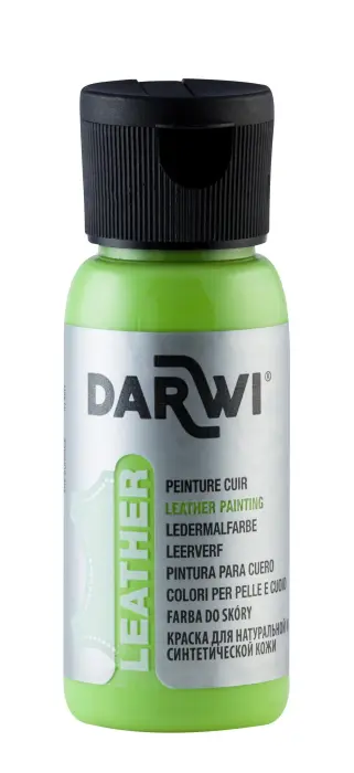 DARWI Flacon de 50 ml de Peinture sur Cuir - Vert anis