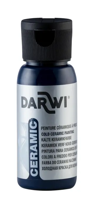 DARWI Flacon de 50 ml de Peinture sur Céramique à Froid - Bleu lagon