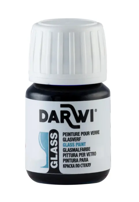 DARWI Flacon de 30 ml de Peinture sur Verre - Carmin